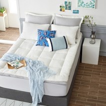 에어룸 뱀부인견 사각퀼팅 냉감 여름토퍼 SK (3colors), 화이트