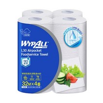 와이프올 L30 에어포켓 푸드 키친타올 업소용 키친타올 키친타월 주방티슈 페이퍼타올 32m 4롤 41414