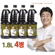 [더본코리아] 고깃집 그맛! 붓기만하면 완성되는 백종원 만능 장아찌 간장소스 1.8L X 2개, 1.8리터 4병