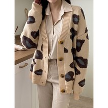 (신상) 캐주얼 소프트 호피 레오파드 니트 조끼(2col)