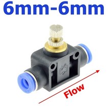 공압 기류 조절기 4mm 6mm 8mm 10mm 12mm od 호스 튜브 가스 흐름 조정 밸브 커넥터 피팅 공기 속도 제어 크레인