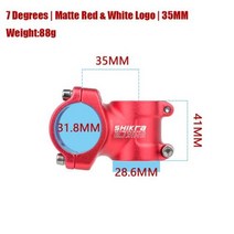 로드스템 카본스템 퀼스템 Shikra 산악 자전거 줄기 도로 짧은 전원 자전거 줄기 31 8 핸들 바 다리 7도 테이블 35455560 65708090100mm mtb, 7d 레드 35mm