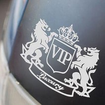 소꾸장터 VIP 차량스티커 븨앞 자동차 데코 스티커 뒷유리장식, 화이트, 1개