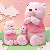 푸우 인형 핑크 푸우 대형인형 여자친구인형선물 장난감인형 애착인형 여친인형선물 발렌타인선물, 48cm, 비 푸우