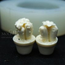 몰드비 3D 화분 선인장 미니 2구 실리콘 수제 몰드