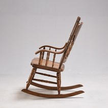 원목 흔들의자 안락의자, 호두색, 1개