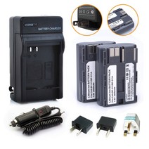 배터리 호환 2Pcs 2500mAh BP-511 BP511A 충전기 자동차 플매트 카펫 러그 어댑터 캐논 EOS 40D 300D 5D 20D 30D 50D 카메라 B9Q