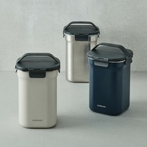 스텐 음식물 쓰레기통 2.5L (네이비 화이트 실버) (LDB503), 실버, 1개