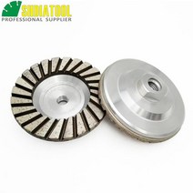 Shdiatool 2 pcs dia 4 inch/100mm 다이아몬드 터보 그라인딩 컵 휠 그릿 30 알루미늄베이스 그라인딩 디스