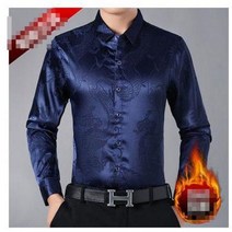 CHINA 남성 실크 셔츠 기모안감 와이셔츠 댄스 G1