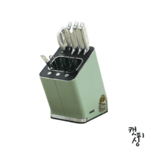 쿠진 나이프케어2 칼 살균 건조기(올리브그린)+칼세트, 올리브그린 색상