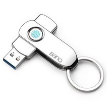 [해외] BANQ F16 64GB 128GB 고속 인식 지문 암호화 된 하이테크 펜 드라이브 보안 메모리 USB 3.0 플래시 드라이브 256G, 256GB 은