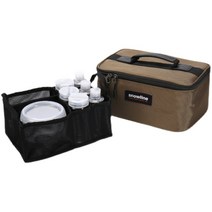 한국 스노우라인 휴대용 프로판 연료식기 아웃도어 수납 가방 자가용 캠핑, 10조각세트조미료저장