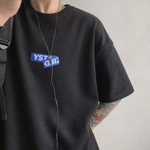 100%순면포항스타일티셔츠남하반팔ins반팔루즈티셔츠