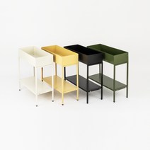 인더프레임 2단 스틸 플랜트박스(2color), 화이트