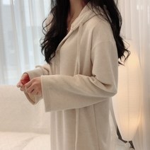 배리 기모 골지 후드롱원피스