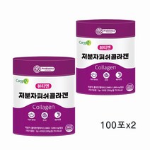 콜라겐 유산균 히알루론산 비타민C 저분자 피쉬콜라겐 펩타이드 17종 혼합유산균 분말 파우더 스틱 허니부쉬 레몬 맛 케어앤, 100포x2