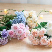 큐티 다알리아 부쉬 33cm 조화 성묘 산소 납골당 묘소 장식 꽃 FAIAFT, 핑크