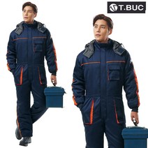 가을 겨울 정비복 T-752 네이비 M~4XL 스즈끼 복 일체형 작업복 정비 정전기방지 패딩 빅사이즈 티뷰크
