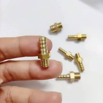 호스커플러 커넥터5PCS 2.5mm 3mm 4mm 6mm 8mm 10mm OD 호스 바브 M3 M4 M5 M6 M8 미터 규격 수나사 황동, 02 M5 to 2.5mm