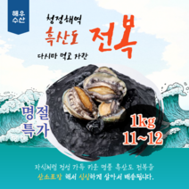 [알찬] 흑산도 참전복 11~12미/kg, 1kg