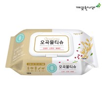 깨끗한나라 깨끗한나라 오곡물티슈 캡형 100매