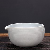 다도 세트 대나무 일본 차선(야생죽) 다도구 말차 가루차 격불 다완 차시, 5.점토 말차 그릇, 1개