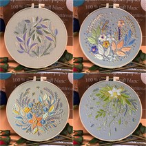 수공 자수 diy 재료 자수 천예 창의 자수 입체 자수 장식품, 화천월석2호(20cm 모조죽수붕 선물), 20cm