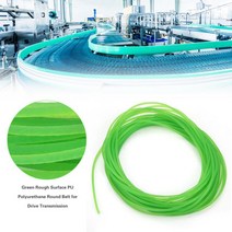 컨베이어 벨트녹색 원형 PU 컨베이어 벨트 직경 2 3 4 5 6 8 10 15mm 압축기 동기 드라이브 폴리우레탄, 08 5mmx10m