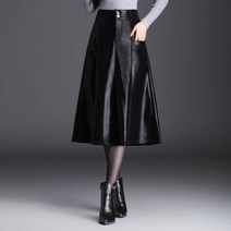 여자 인조 가죽 치마 바지 레더 하비 보세 스커트 팬츠 연예인 스윙 벨벳 롱 겨울 가을 빅사이즈 반바지