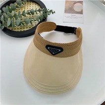 2022 새로운 모자 빈 탑 선 스크린 모자 여성 일본 큰 처마 차양 금속 짚 통기성 머리없는 태양 모자 여름