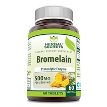 Herbal Secrets Bromelain 보충제 500 Mg 태블릿 보충제 | GMO 프리 | 글루텐 프리 | 미국 제조 (120개), 60 count