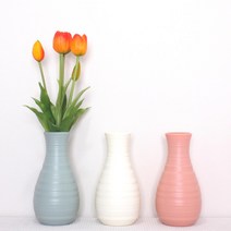 깨지지않는 플라스틱화병 호리병 화병 안전한 꽃병 (3color), 핑크