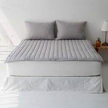 면60수 레이크 누빔 매트리스 이불패드 SS/Q, 그레이