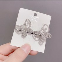 Mzuud 활 머리핀 탑 클립 앞머리 머리핀 덕빌 클립