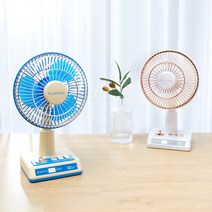 리오 레트로 무선선풍기 클래식 탁상용 선풍기 2Color, 블루