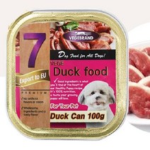 2개월 새끼 강아지 사료 토핑 애견 오리고기 캔 100g