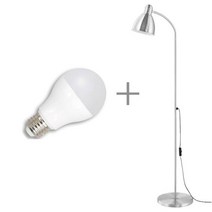 이케아 플로어스탠드 조명 레르스타 홀뫼 노트, 사은품전구+LED전구(하얀색1개), LERSTA화이트