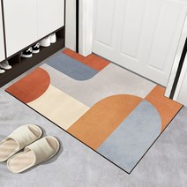 현관매트 고발포 엠보가죽 바닥매트 가정용 현관문 입문 패드 발판 침실 방수 미끄럼방지 세탁 면제 닦을 2188311122, zc 레드 오렌지색 년 대 -1-화이, 60X120