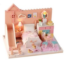 옥탑방어른이 DIY 미니어처 하우스 만들기 한글설명서 동봉 목마와침대방 입문자용, 색상