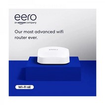 Amazon eero Pro 6E 메시 WiFi 라우터 기가비트 속도 100p 이상의 연결 2 000평방 피트 범위 2022 릴리스, 1Pack