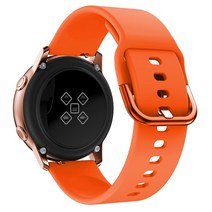 갤럭시 호환 워치 액티브 2 용 실리콘 20mm 밴드 3 41mm 스트랩 찌용 교체 시계, Orange for Galaxywatch 42mm