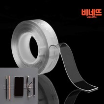 투명 실리콘 아크릴 폼 양면 테이프 2X3M 두께 1MM 강력접착테이프 텐트보수테이프 데코테이프