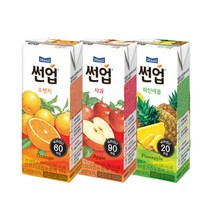 썬업 200ml 24개 (오렌지/사과/파인애플), NEW 썬업사과 200ML X 24