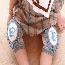 돌아기 무릎 보호대 아기 팔꿈치 찍찍이 걸음마 베이비 성장판 쿠션 백일 신생아 밸크로, 공룡_그레이