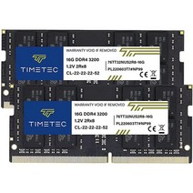 Timetec 3B 키트2x1B DDR4 3200MHz DDR4-3200 PC4-25600 비 ECC 언버퍼드 1.2V CL22 2Rx8 듀얼 랭크 260핀 SODIMM AMD 및, Dual Rank 16GB