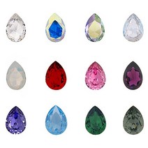 SWAROVSKI 스와로브스키 페어 V-컷 중 10x8mm, 마제스틱블루／옵션명2