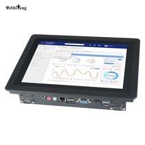 산업용 터치 스크린 컴퓨터 전면 IP65 정전식 올인원 PC win10 pro 10.4 12.1 15 인치, 10 15 3217U 4G 64G