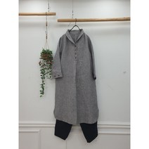 50대 60대 봄 린넨 숄 카라 원피스