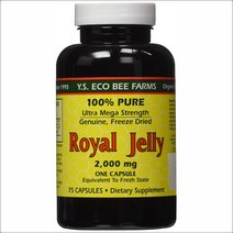 Y.S. Eco Bee Farms Ultra Mega Royal Jelly Y.S 에코비팜 울트라 메가 로얄 젤리 2000mg 75캡슐